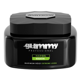 Gummy Professional Hair Gel Extreme Hold – Keratin-Infused Styling Gel for Women & Men – Long-Lasting Control, Shine & Strength – Ideal for Slick Back, Defined Curls & Wet Look Hairstyles – 500 ml