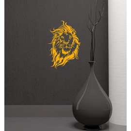 DesignToRefine Lion King of The Jungle Proud Hunter Animal Tribal Decor Wall Mural Vinyl Decal Sticker (M085) 11 in by 17 in