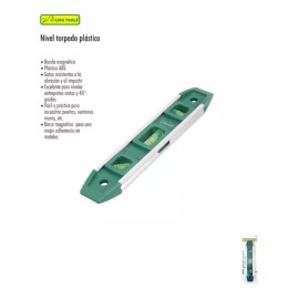 Lion Tools Nivel Torpedo 9 Pulgadas De Abs Y Aluminio Con Imán Lion