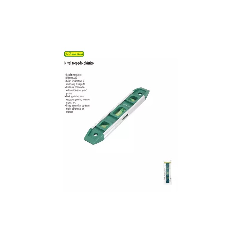 Lion Tools Nivel Torpedo 9 Pulgadas De Abs Y Aluminio