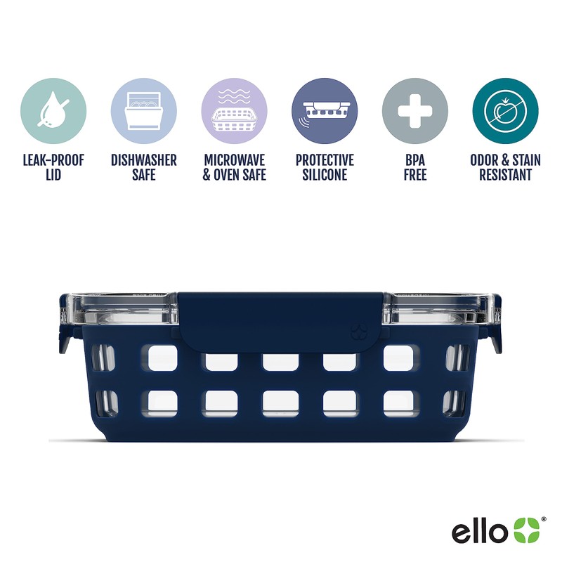 Ello Duraglass 3.4 Cup Meal Prep Sets 10Pc, 5 Pack