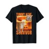 Tummy Ache Survivor Cat Meme Funny Saying Cats Animals T-Shirt