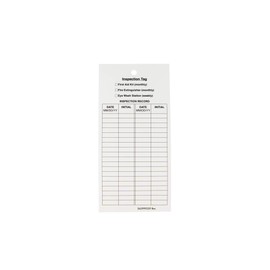 SAFE HANDLER Fire Extinguisher Inspection Tags | Durable Cardstock, Monthly Maintenance Inspection Tags (100 Piece Pack)