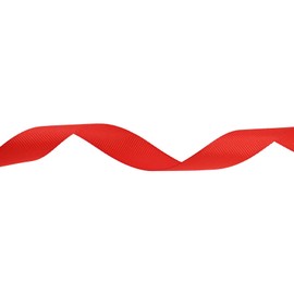 DXEUD Solid Grosgrain Ribbon 25 Yard Each Roll 100% Polyester Woven Edge (1", Red)
