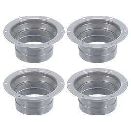 PATIKIL 3 Inch Pipe Connector Flange, Pack of 4 Metal Suitable Straight Pipe Flange Round Ventilation Air Duct for Heating Cooling Ventilation HVAC System