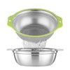 AHIABOAT Colander Stainless Steel Microporous, 2QT Rice Strainer with Mixing