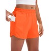 CRZ YOGA Girls Athletic Shorts with Zipper Pocket Lightweight Running