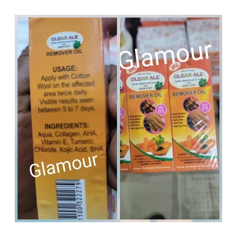 Clear all 2pcs. Clear ALL knuckles, Elbows, knees, Feet Oil