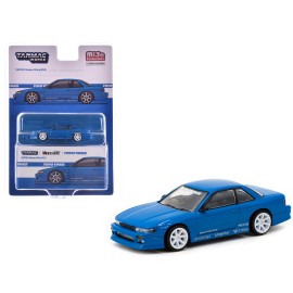 DCD Nissan Silvia (S13) Vertex RHD (Right Hand Drive) Blue Metallic Diecast Model Featuring "Toyo Tires" "Global64" Series Toy