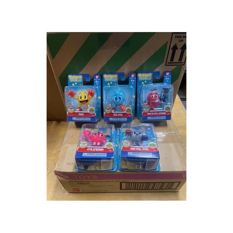PAC MAN AND THE GHOSTLY ADVENTURES 12 FIGURES NEW COMPLETE