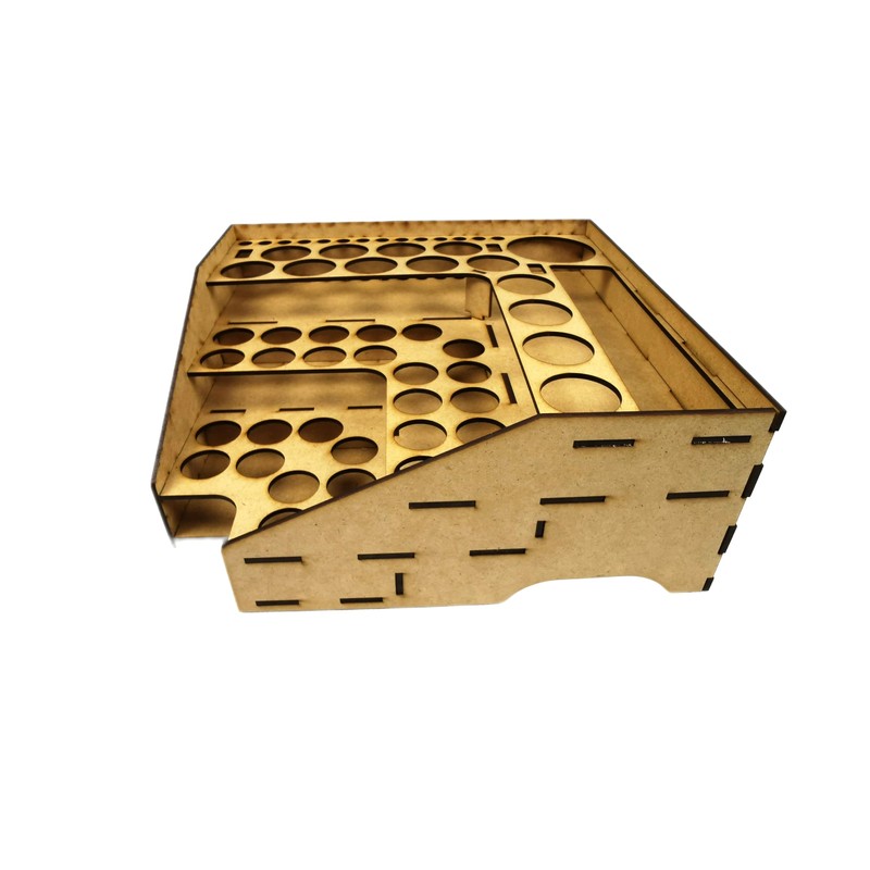 HobbyHold Square 3-Tier Paint and Brush Holder - Model Building