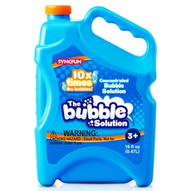 SYNCFUN 16 oz Bubble Solution Refills(Up to 1.25 Gallons), Concentrated Solution for Bubble Machine, Wands, Blower, Easter, Outdoors Activity