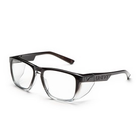 UNIVET | Work Safety Glasses, Scratch-Resistant, Stylish, 571 Diamond Clear KN, (EN166, EN170), Diamond/After Dark