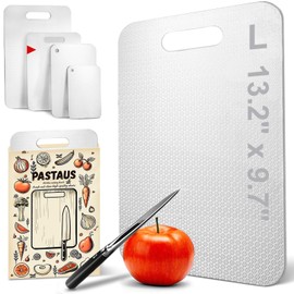 Stainless Steel Cutting Board, Non-Toxic Cutting Board for Kitchen, Latest Texture Design Reduces Knife Marks, Anti-Slip Surface, Knife-Friendly, Perfect for Cutting Meat, Fruits, Bread(L Size)