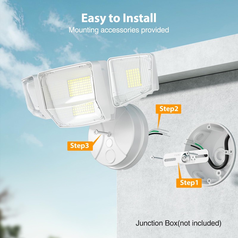 Onforu 90W Flood Lights Outdoor, 10000LM Brightness LED Flood Light