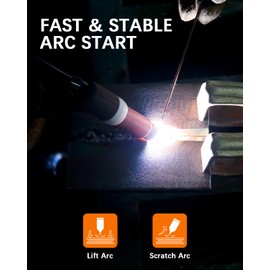 TIG Welding Torch, WP-17FV Argon Air Cooled Lift TIG Torch, 150Amp 10-25mm Connector (WP17V-2025)