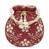 Aheli Maroon Potli Bags Gift for Women Evening Bag Clutch