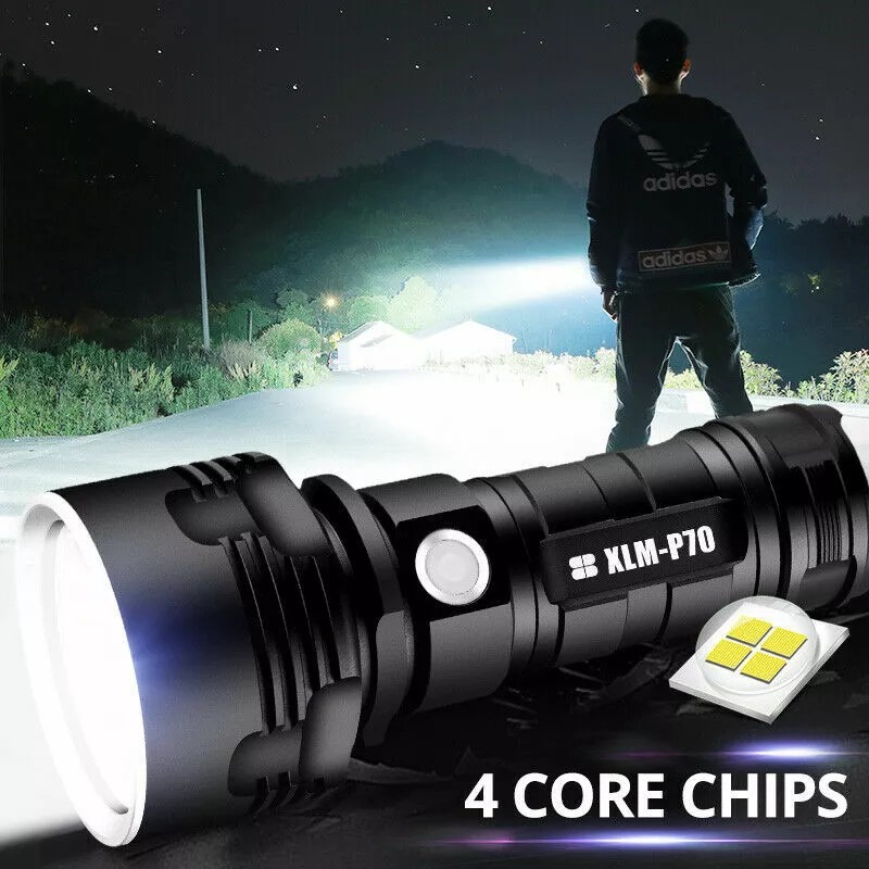 The battery Connection LED flashlight Tactical torch + battery