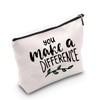 TSOTMO Thank Gift You Make A Difference Makeup Bag Social Worker Mentor Employee