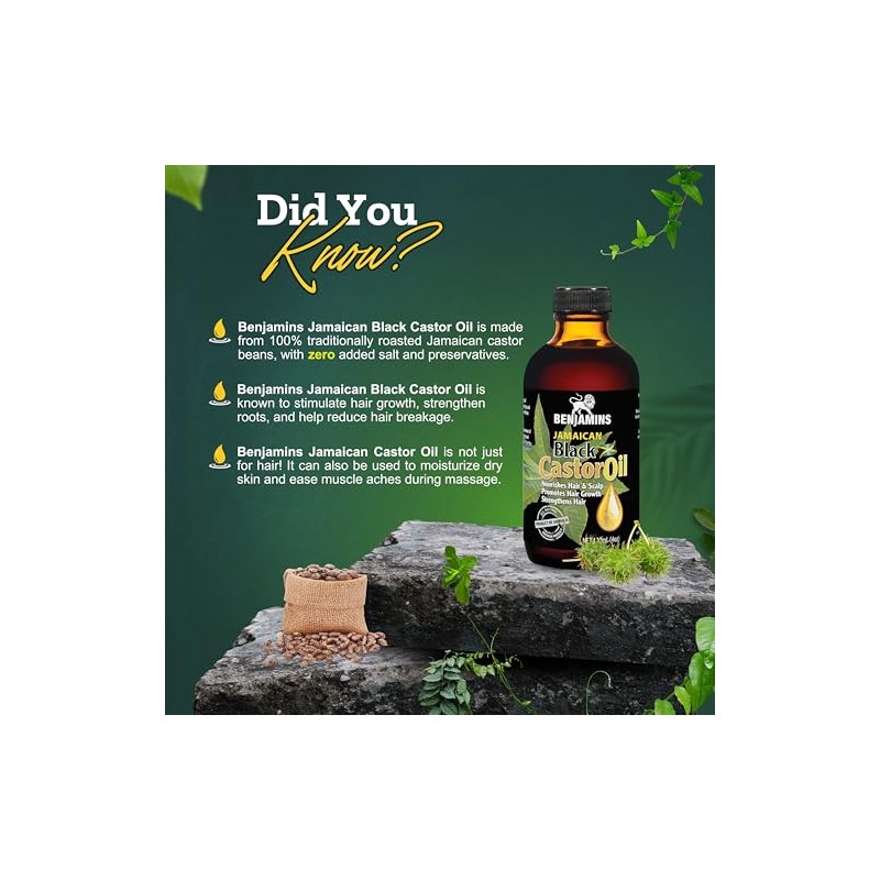 Benjamins Aceite de ricino negro de Jamaica 120ML