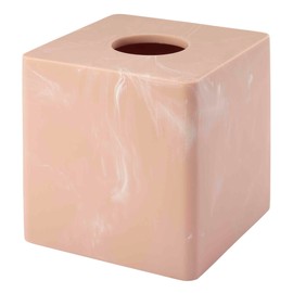 Nicole Miller - Tissue Box Cover, Resin Countertop Accessories, Dorm Room Essentials (Kendall Collection, Clay)