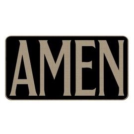 Xiyurlk Amen Minimalist Welcome Door Mat, Christian Quote Door Mats Indoor Outdoor Entrance, Bible Verse Christian Home Decor, Housewarming Gift, 17x30 Inch, B016