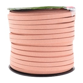 Mandala Crafts Faux Suede Cords Mauve Leather Cords for Jewelry Making - 5mm Leather Laces Leather Strips Flat Vegan Leather Strings for Dream Catchers Supplies