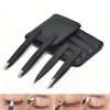 4-Piece Precision Tweezer Set for Eyelashes and Ingrown Hairs 4-Piece Tweezer Pouch Set 2ea