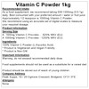 Peak Supps Vitamin C Powder 1Kg - Pure BP Grade