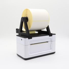 Label Roll Holder for Munbyn Label Printers - 3D Printed Label Holder Made of PLA - Stable & Perfect Fit - For Printers up to 95 mm Depth - Optimised Paper Guide