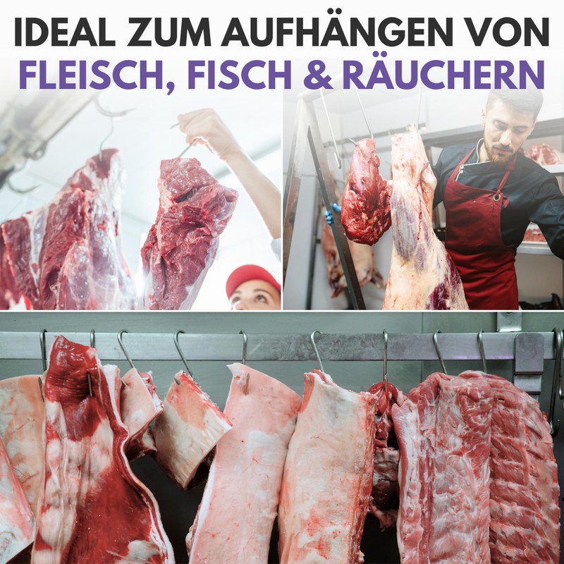 Filzada 6 x XXL Butcher Hooks Stainless Steel – 65