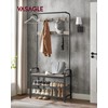 VASAGLE Coat Rack, Hall Tree with Shoe Bench for Entryway,