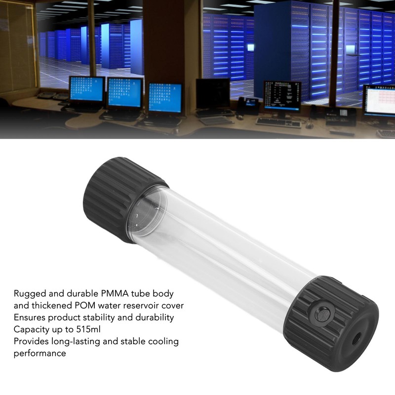 295mm Cylindrical Water Cooling Tank G1/4 Thread PMMA POM Transparent