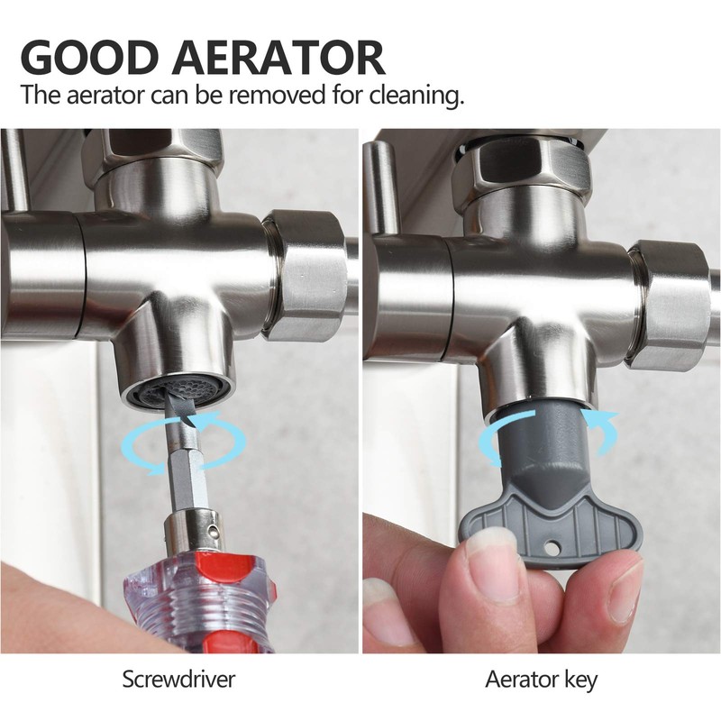 Tecmolog Faucet Valve Splitter Brass Sink Valve Diverter for Kitchen