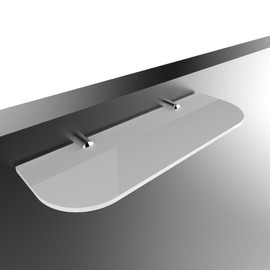 Expression Products Straight Acrylic Safety Shelf 300mm x100mm, Bathroom, Bedroom, Office, White