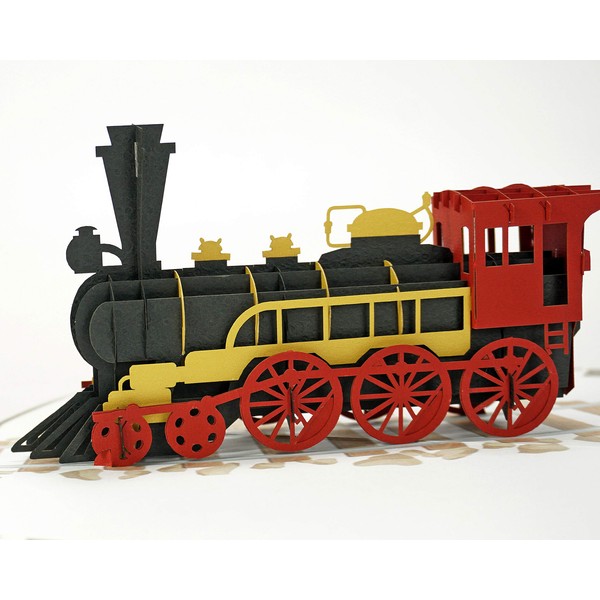 CUTPOPUP Birthday Card Pop Up, Father's Day, 3D Greeting Card (Classic Train)