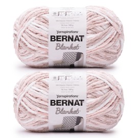 Bernat Blanket BB Salmon Sand Varg Yarn - 2 Pack of 10.5oz/300g - Polyester - #6 Super Bulky - 220 Yards - Knitting & Crochet