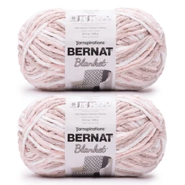 Bernat Blanket BB Salmon Sand Varg Yarn - 2 Pack of 10.5oz/300g - Polyester - #6 Super Bulky - 220 Yards - Knitting & Crochet