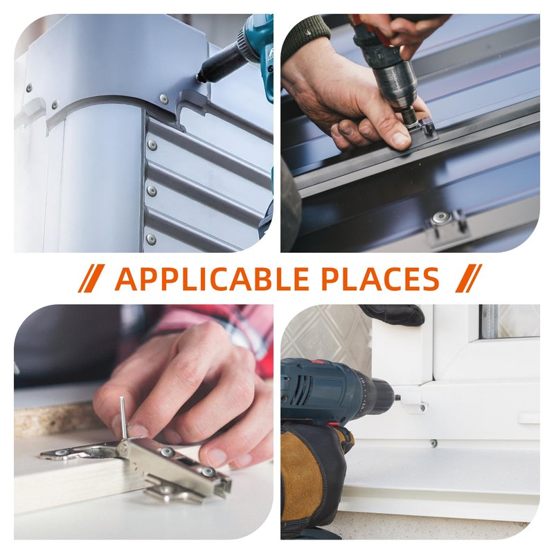 1/4" x 5/8" Aluminum Blind Rivets, Silver, 6.5 x 16mm