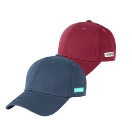 riverso RIVNoel Men's Cap, Pack of 2, Baseball Cap, Snapback Cap, Sport, Adjustable, Outdoor Hat, Basic, Plain, 100% Cotton, One Size, Black, Grey, Green, Blue, Brown, Red, Colour mix plain 3