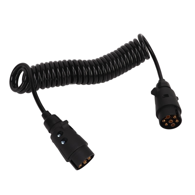 12.8ft Trailer 7 Core Coiled Cable Flexible Retracted Stable Connection