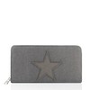 Gloop Wallet Purse with Star Pattern, gray, Classic