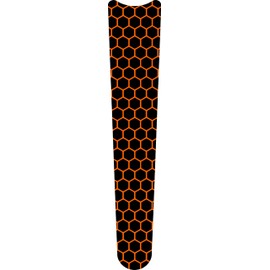 Kustom Cycle Parts Hexagon/Honeycomb Pattern Dash Panel Console Insert! Compatible with 2000-2007 Harley Davidson Softail Deuce (Orange Hexagon)