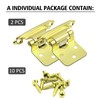 Gold Cabinet Door Hinges 1/2 Inch Overlay (Variable),50 Pack 25
