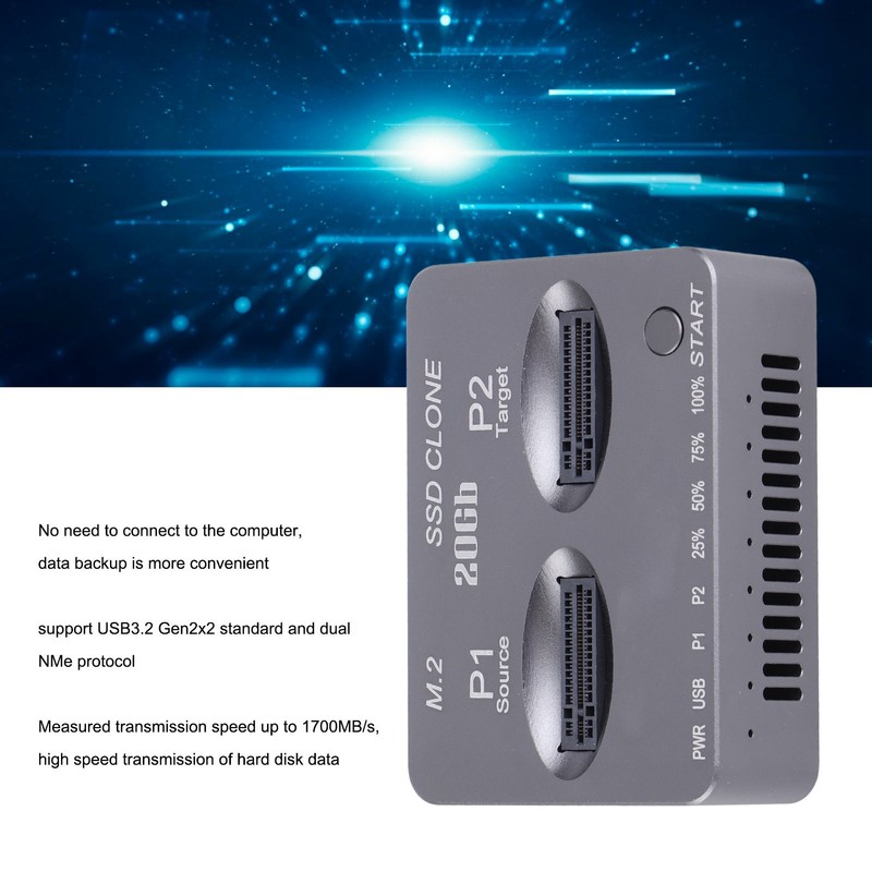 M.2 NVMe SATA Docking Station USB 3.2 TYPE C Gen2