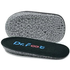 Dr. Foot's Height Increase Insoles, Heel Cushion Inserts, Heel Lift Inserts for Leg Length Discrepancies (Large (0.5" Height) | Black)