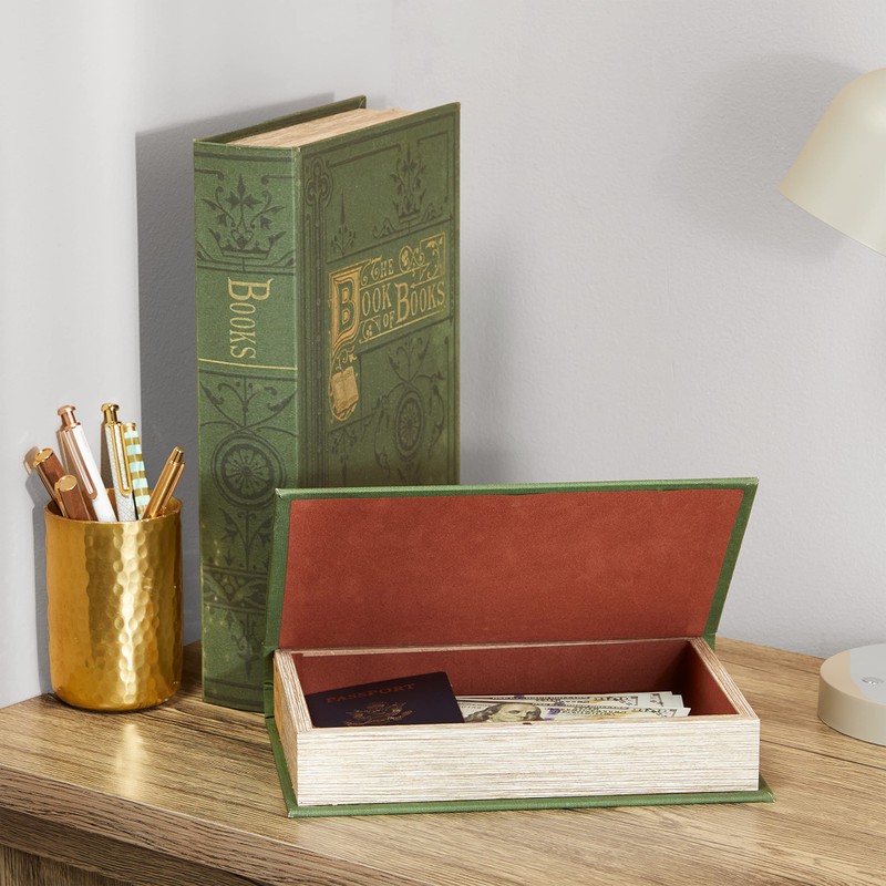The Lakeside Collection Decorative Book Box - Secret Hiding Place