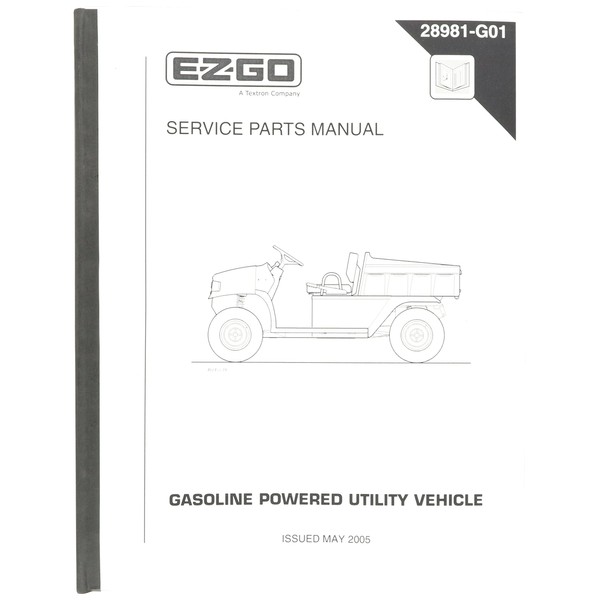 EZGO 28981G01 2004-2005 Service Parts Manual for Gas ST 4x4