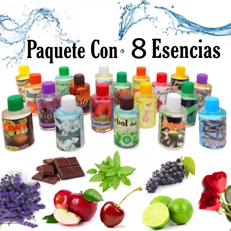 Golden Essence 8 Esencias Aromaticas 16ml Difusor Vela Jabón Humidificador