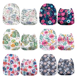 Mama Koala 1.0 Cloth Diapers for Babies, 6 Pack Pocket Shell Only (NO Inserts) - One Size Washable and Reusable Pocket Diapers for Newborns and Toddlers - 160034